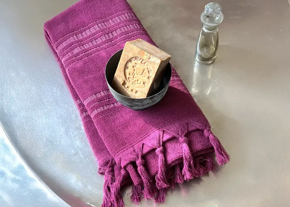 Serviettes de bain - FOUTA EN COTON BIOLOGIQUE - Collection DOLCE - AMETHYST - KARAWAN AUTHENTIC