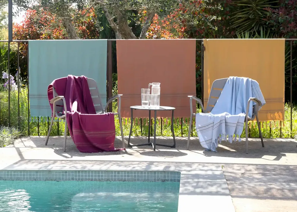 Serviettes de bain - FOUTA EN COTON BIOLOGIQUE - Collection DOLCE - AMETHYST - KARAWAN AUTHENTIC