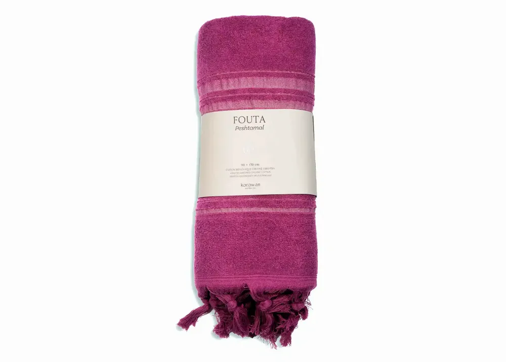 Serviettes de bain - FOUTA EN COTON BIOLOGIQUE - Collection DOLCE - AMETHYST - KARAWAN AUTHENTIC