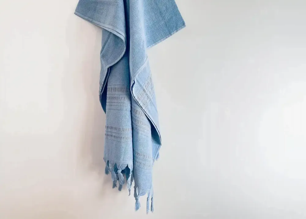 Bath towels - ORGANIC COTTON FOUTA - DOLCE - AZURINE Collection - KARAWAN AUTHENTIC