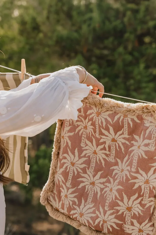 Garden textiles - Cushion Laura Rose & Ecru - PALAIS SUSTAINABLE LUXURY