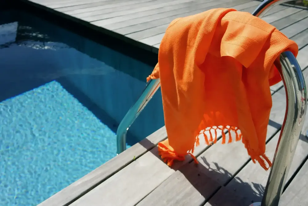 Bath towels - ORGANIC COTTON TOWEL - CURCUMA color - KARAWAN AUTHENTIC