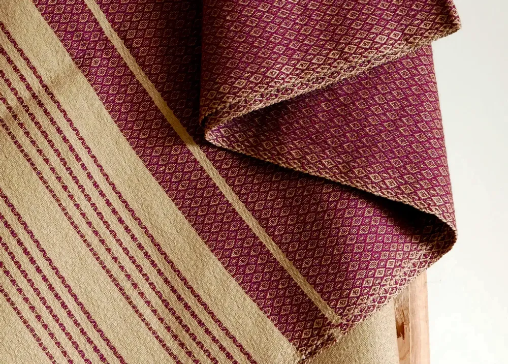 Bath towels - ORGANIC COTTON FOUTA - SAND Collection - SAND & PLUM Color - KARAWAN AUTHENTIC
