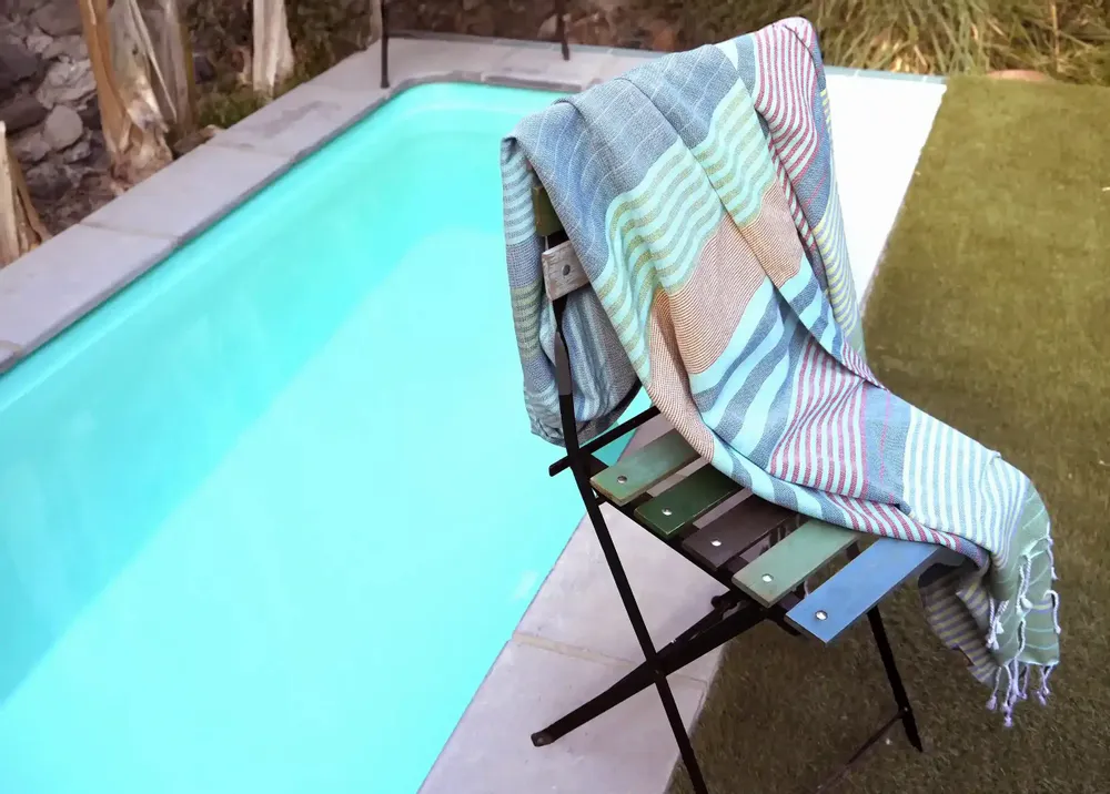 Bath towels - ORGANIC COTTON FOUTA - SOUTHERN COLLECTION - ADRIATIC COLOR - KARAWAN AUTHENTIC
