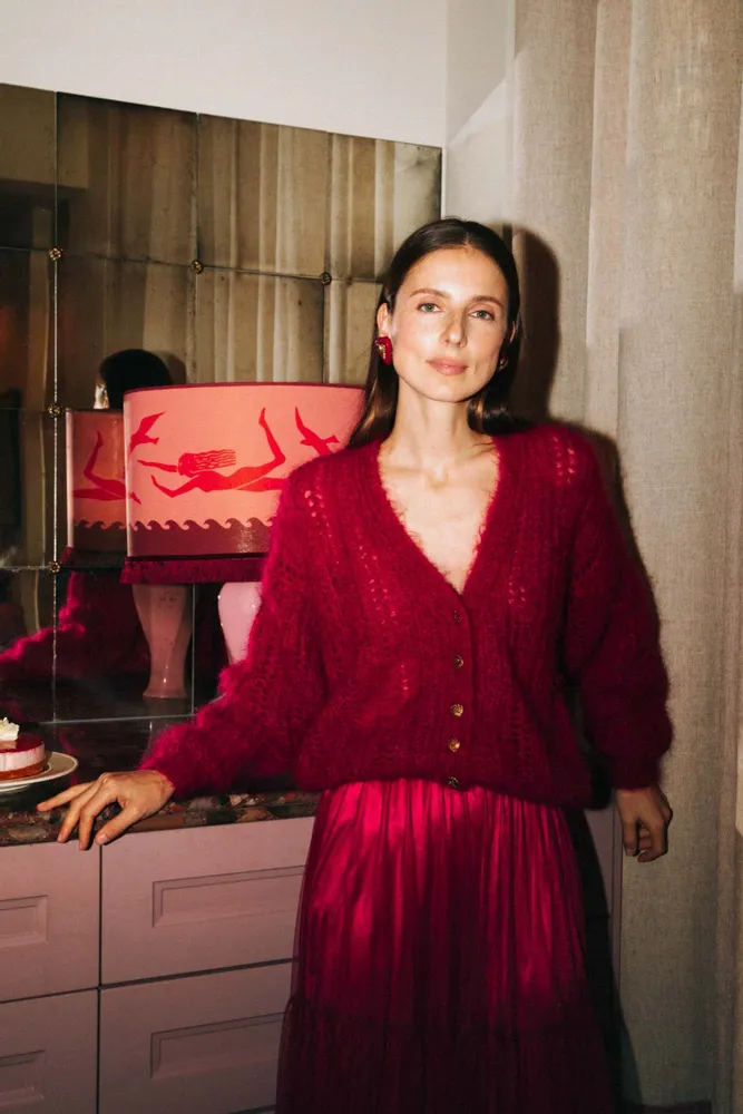 Blinds - Palais x Hôtel Magique Lampshade Thalassa Burgundy & Blush - PALAIS SUSTAINABLE LUXURY