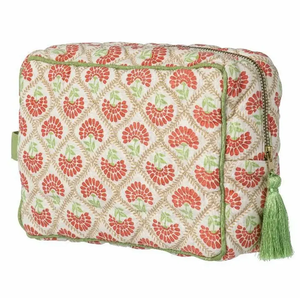 Sacs et cabas - Trousse de beauté Carry Corail & Sauge - PALAIS SUSTAINABLE LUXURY