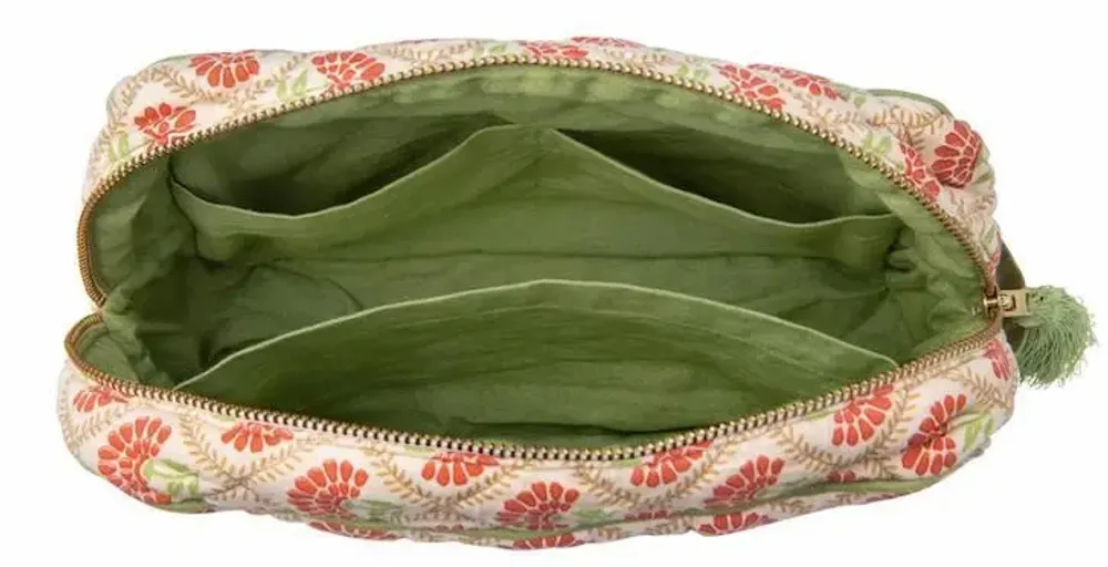 Sacs et cabas - Trousse de beauté Carry Corail & Sauge - PALAIS SUSTAINABLE LUXURY