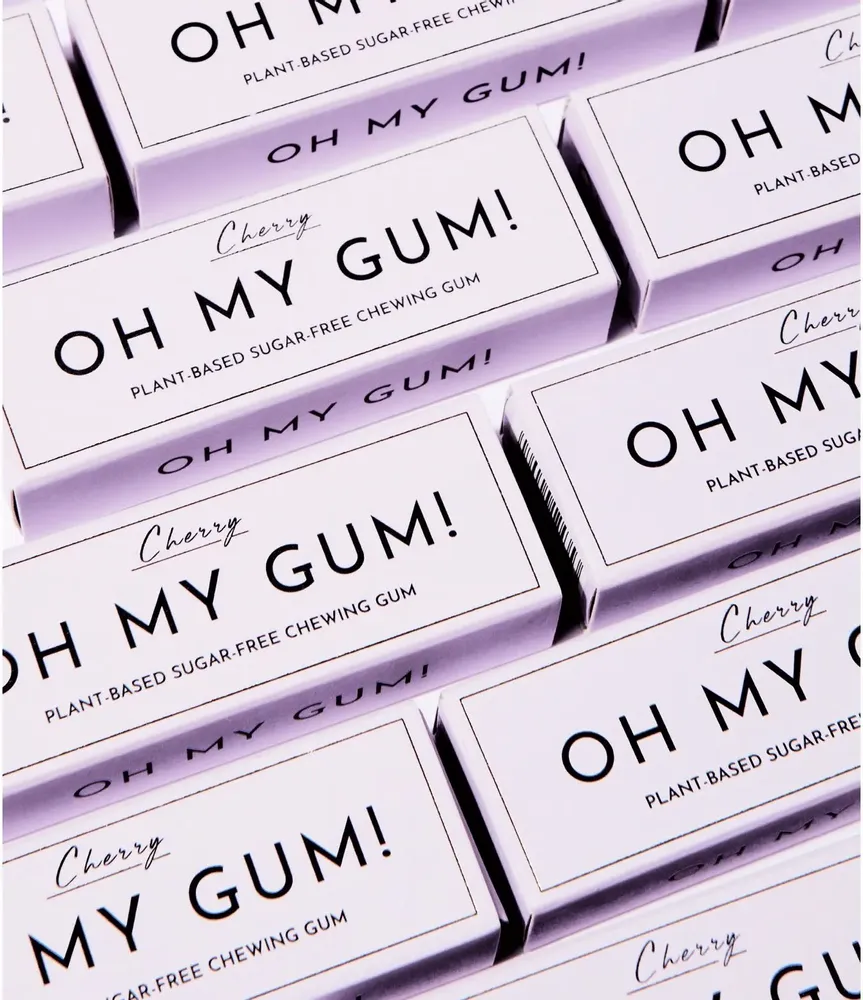 Candy - OH MY GUM! CHERRY CHEWING GUM - MSBH LIMITED T/A OH MY GUM!