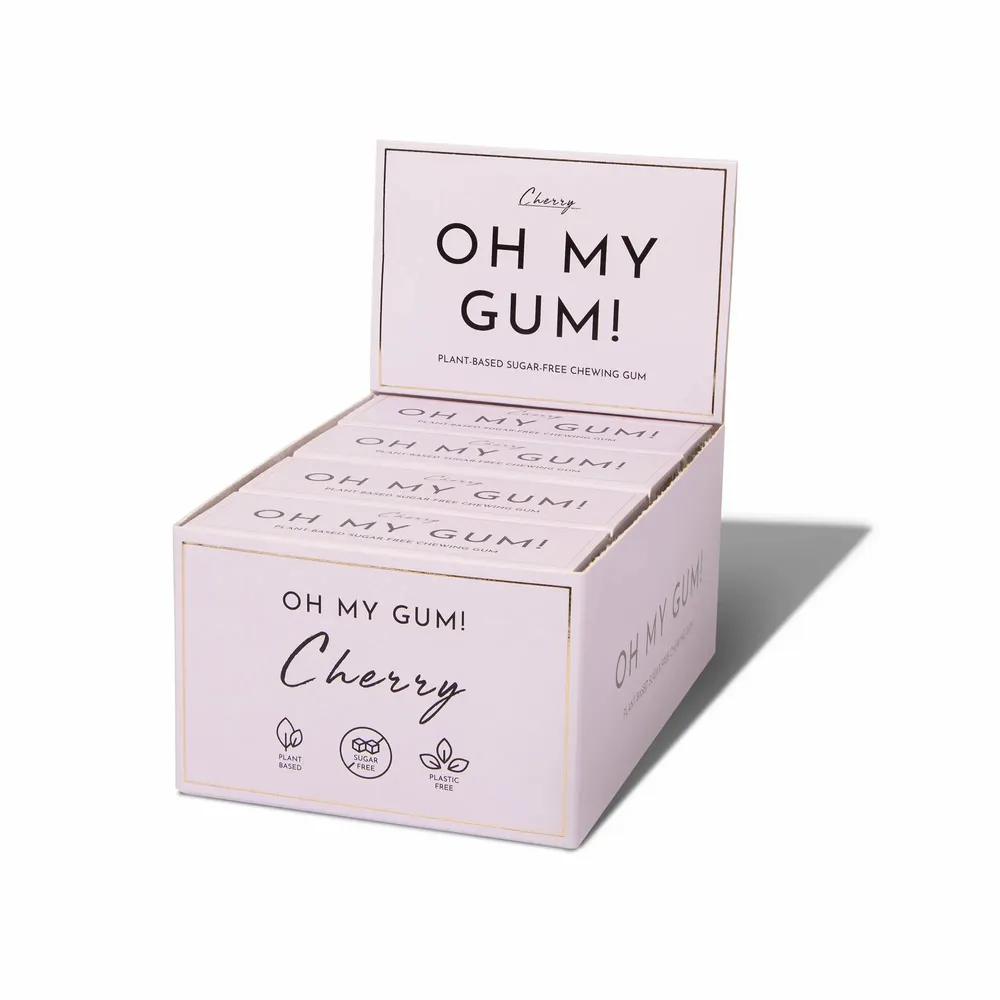 Candy - OH MY GUM! CHERRY CHEWING GUM - MSBH LIMITED T/A OH MY GUM!