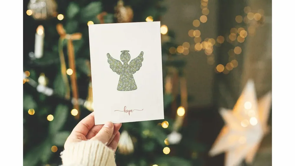 Carterie - Cartes de fête pliées en papier recyclé avec motifs de sari d'occasion - I WAS A SARI