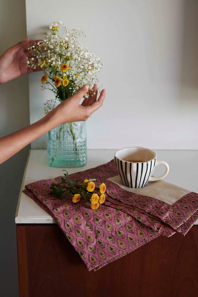 Dessous de plat - Des sets de table recyclés pour la décoration de la table à manger à l - I WAS A SARI