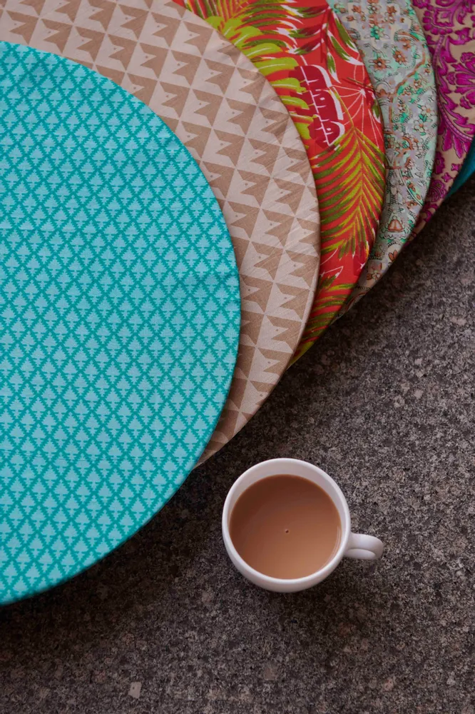 Dessous de plat - Des sets de table recyclés pour la décoration de la table à manger à l - I WAS A SARI