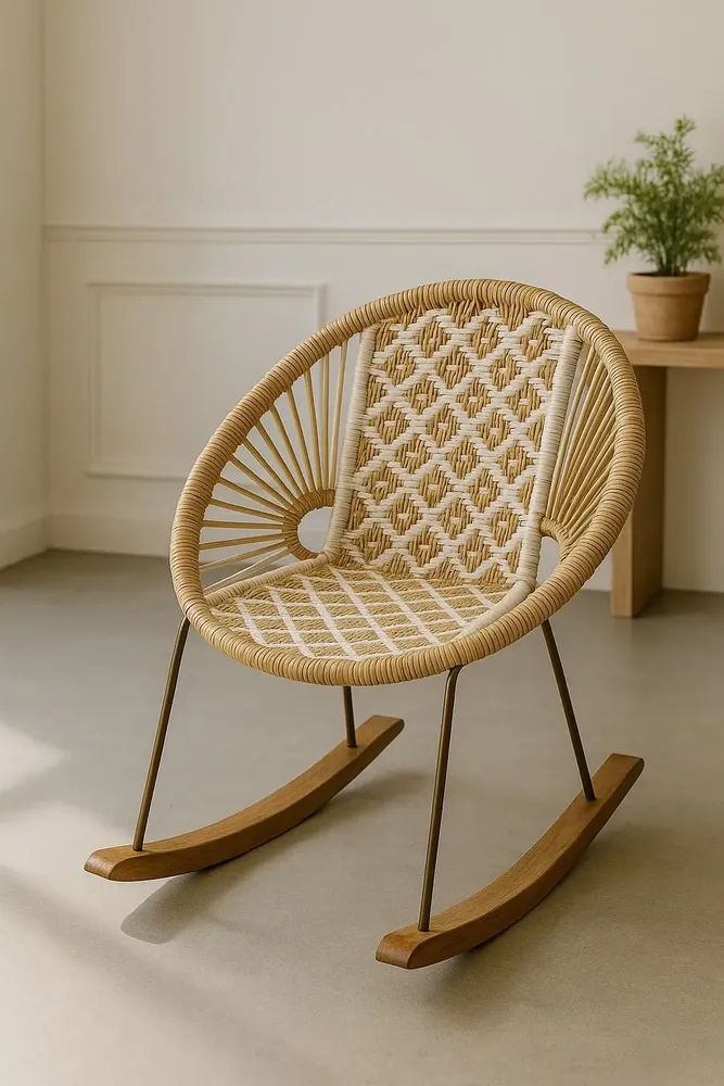 Chambres d'hôtels - Rocking Chair Tulipan Beige - NA'LAGO