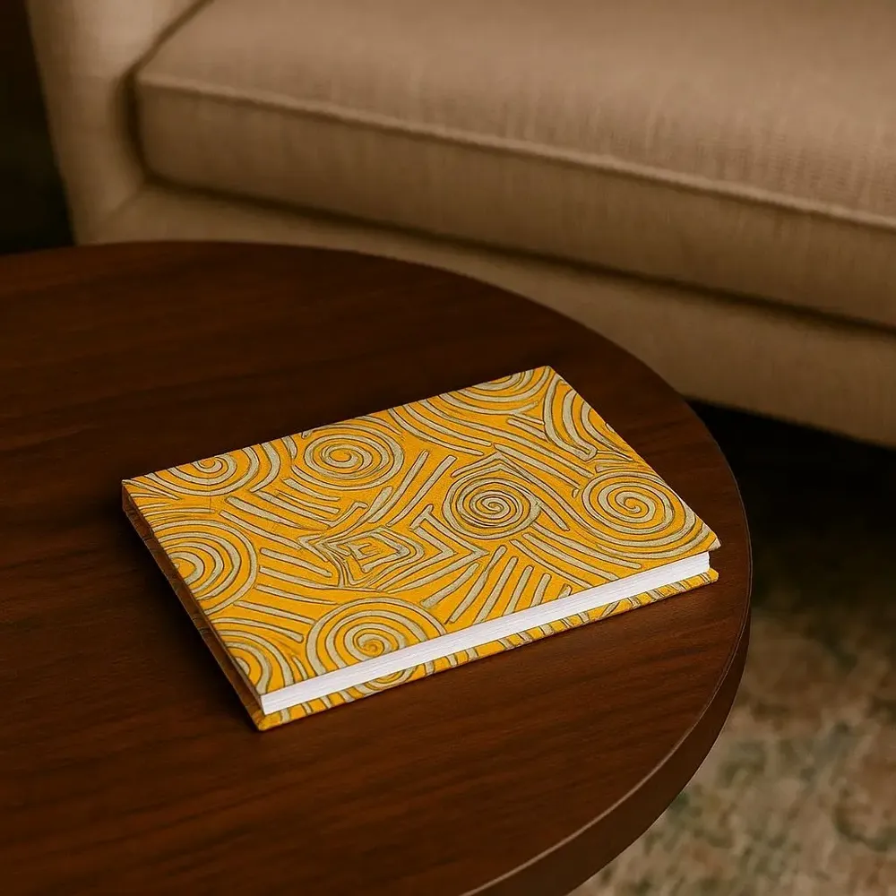 Stationery - Upcycled notebooks with sari fabric covers and recycled paper - I WAS A SARI