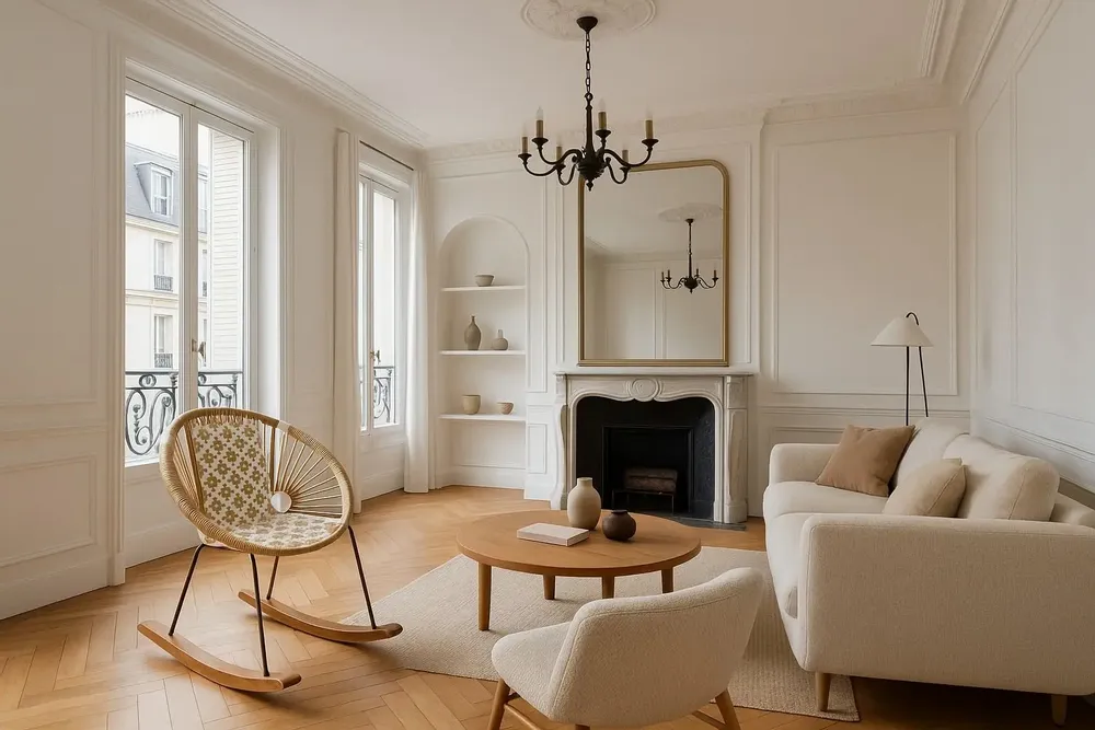 Chambres d'hôtels - Rocking Chair Tulipan Beige - NA'LAGO