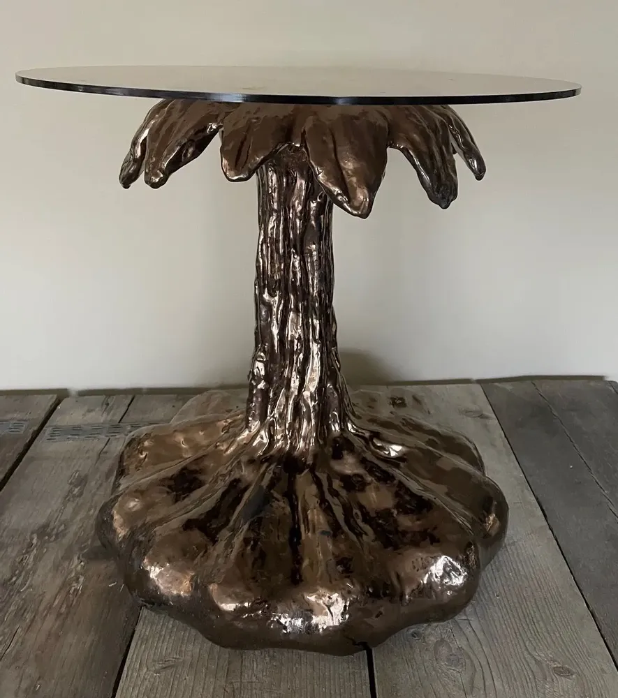 Autres tables - Petite table Pistil en céramique - ROSE ET VIOLETTE