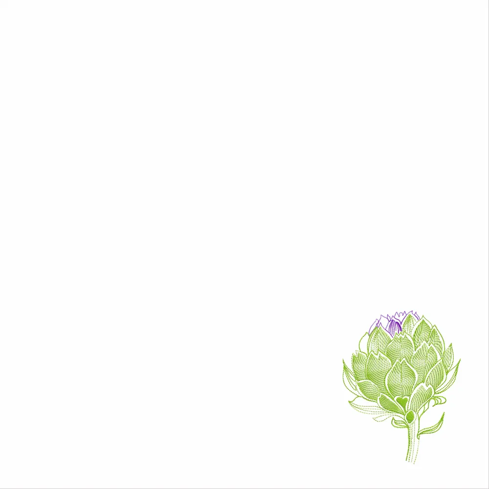 Table linen - Set of 4 embroidered napkins. Collection ARTICHOKE - ARTIPARIS