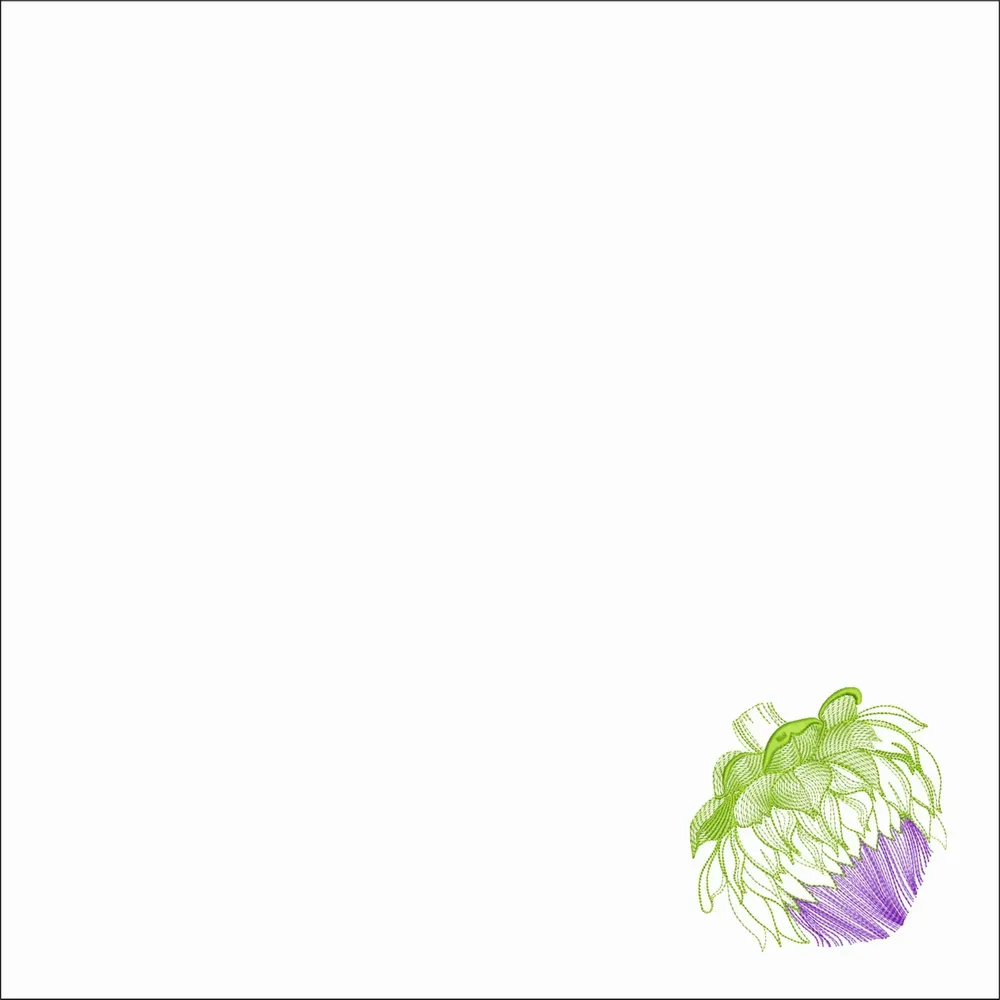 Table linen - Set of 4 embroidered napkins. Collection ARTICHOKE - ARTIPARIS