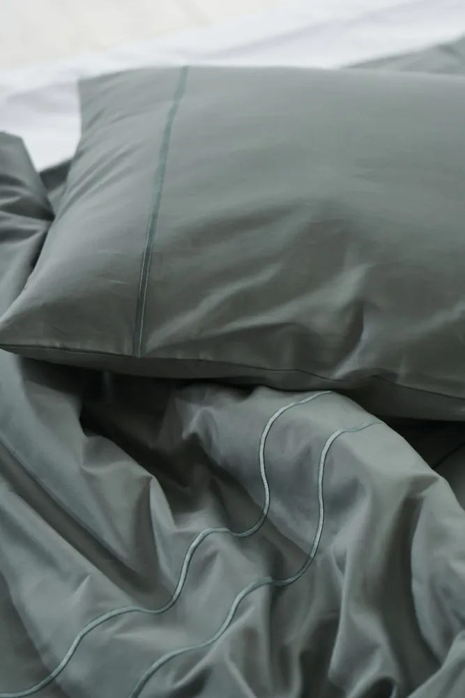 Bed linens - Eden Bedlinen Set Thyme Green - LUIN LIVING