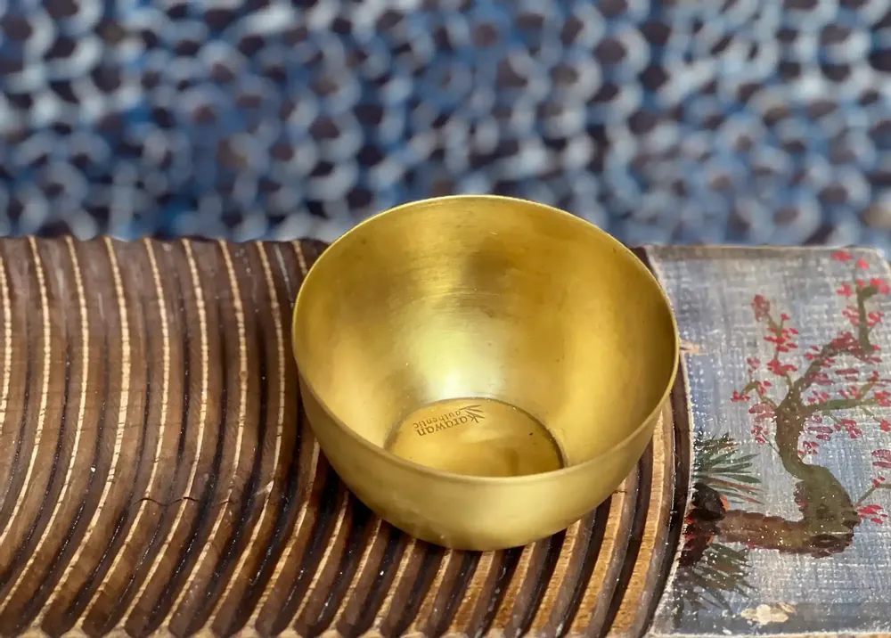 Decorative objects - MOON” GOLDEN SMOOTH BRASS BOWL - KARAWAN AUTHENTIC