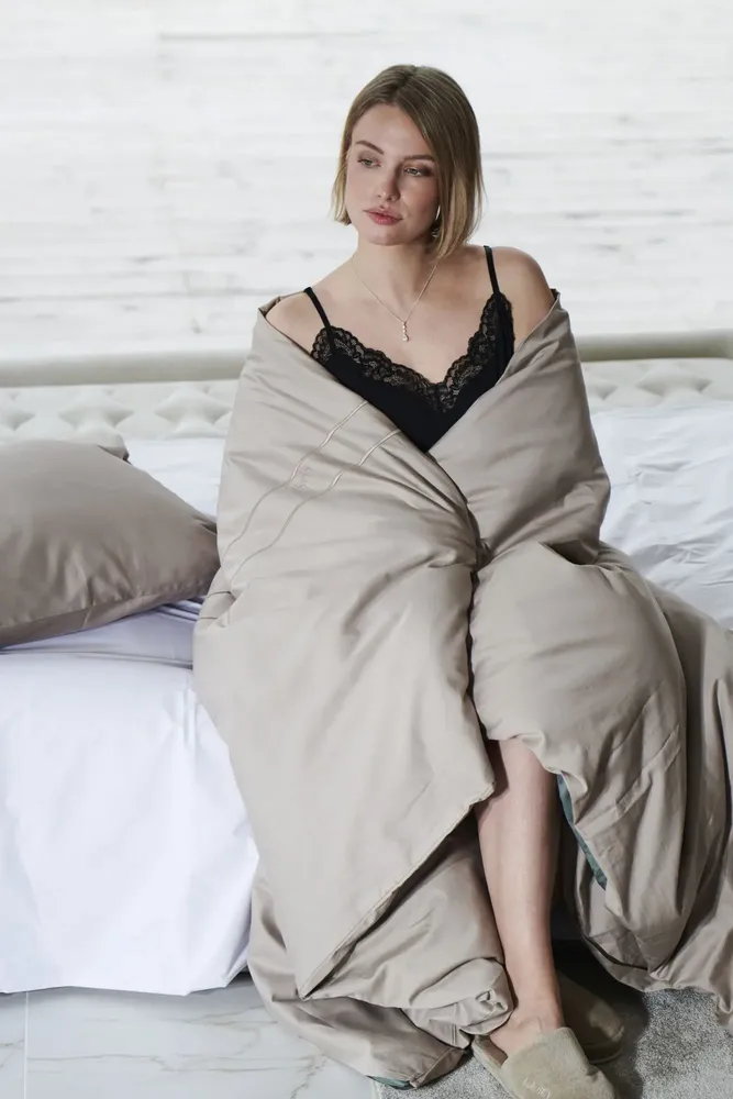 Bed linens - Eden Bedlinen Set Dark Taupe - LUIN LIVING
