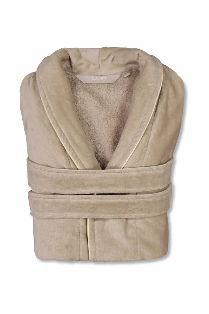 Bathrobes - Haven Beige Bathdress - LUIN LIVING