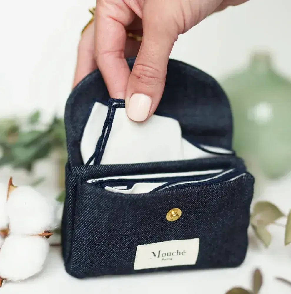 Other bath linens - L'Originale pouch and its 6 tissue handkerchiefs - MOUCHÉ PARIS