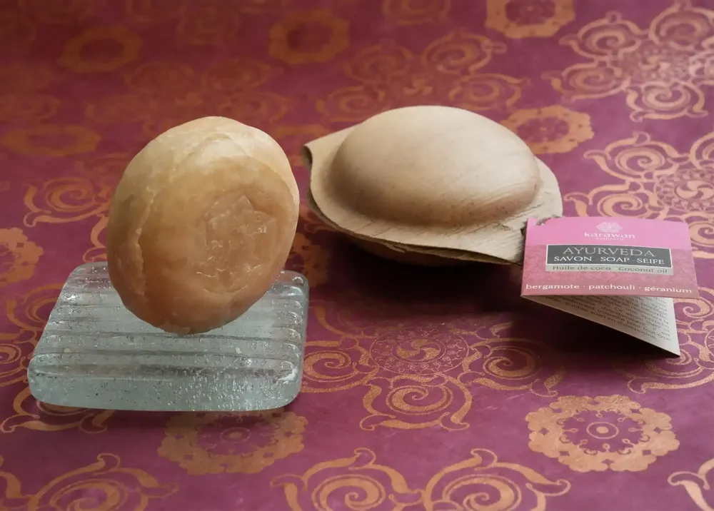 Savons - SAVON SOLIDE AYURVEDIQUE - BERGAMOTE - GRAND FORMAT - KARAWAN AUTHENTIC