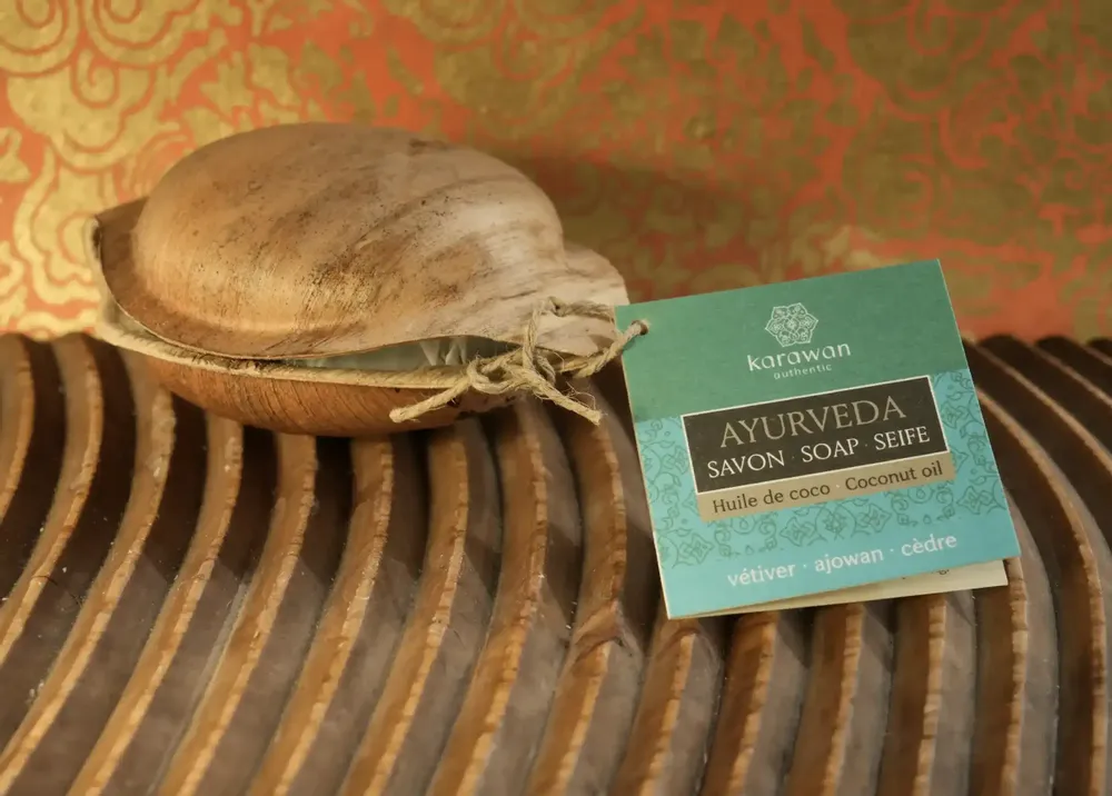 Soaps - AYURVEDIC SOLID SOAP - VETIVER - LARGE FORMAT - KARAWAN AUTHENTIC