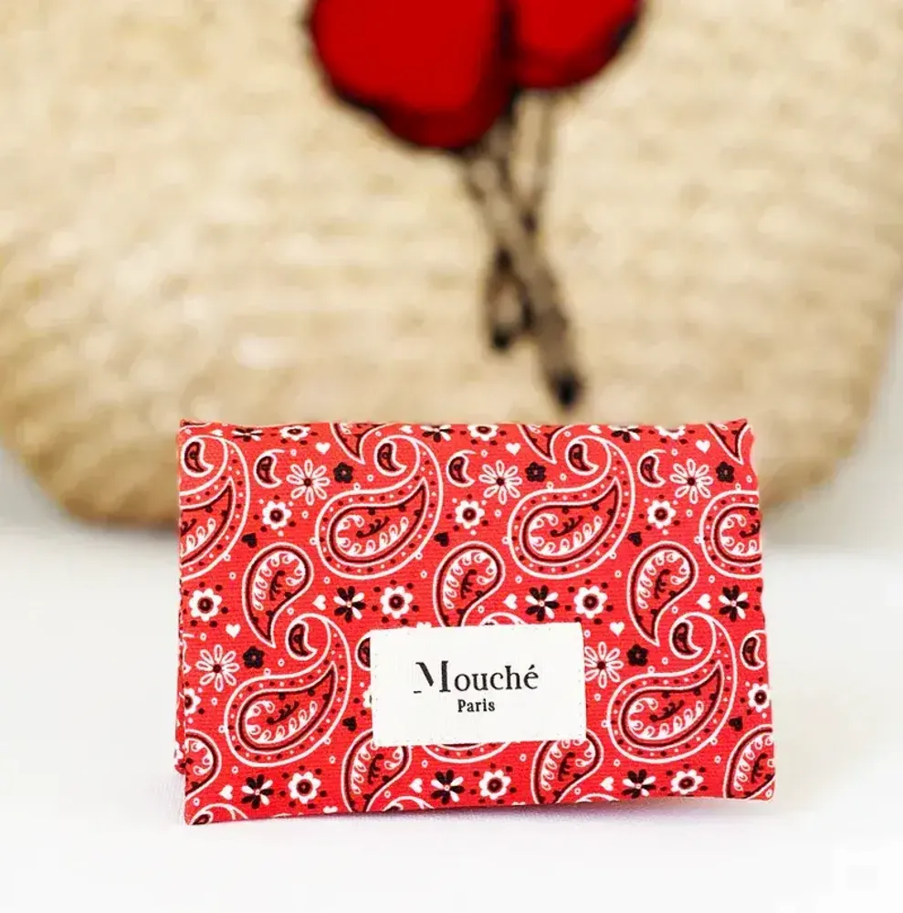 Linens - L'Essentiel pouch and its 2 tissue handkerchiefs - MOUCHÉ PARIS