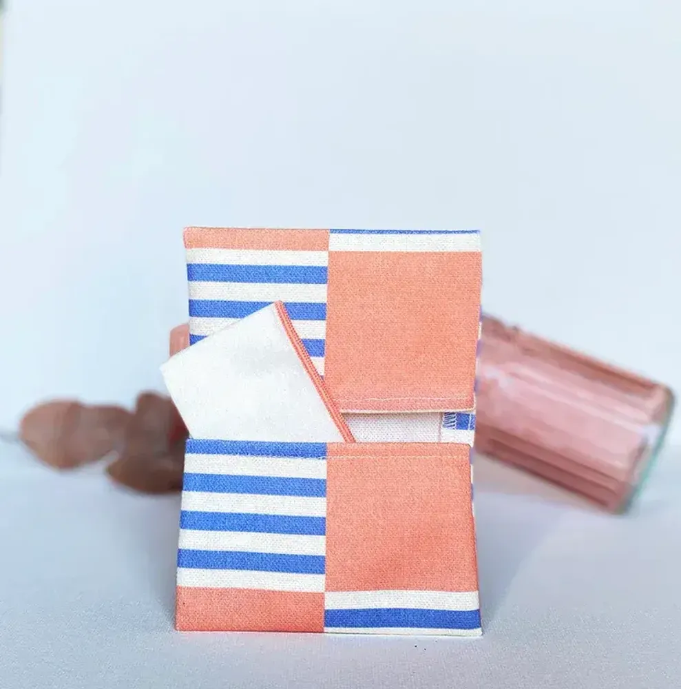 Linens - L'Essentiel pouch and its 2 tissue handkerchiefs - MOUCHÉ PARIS
