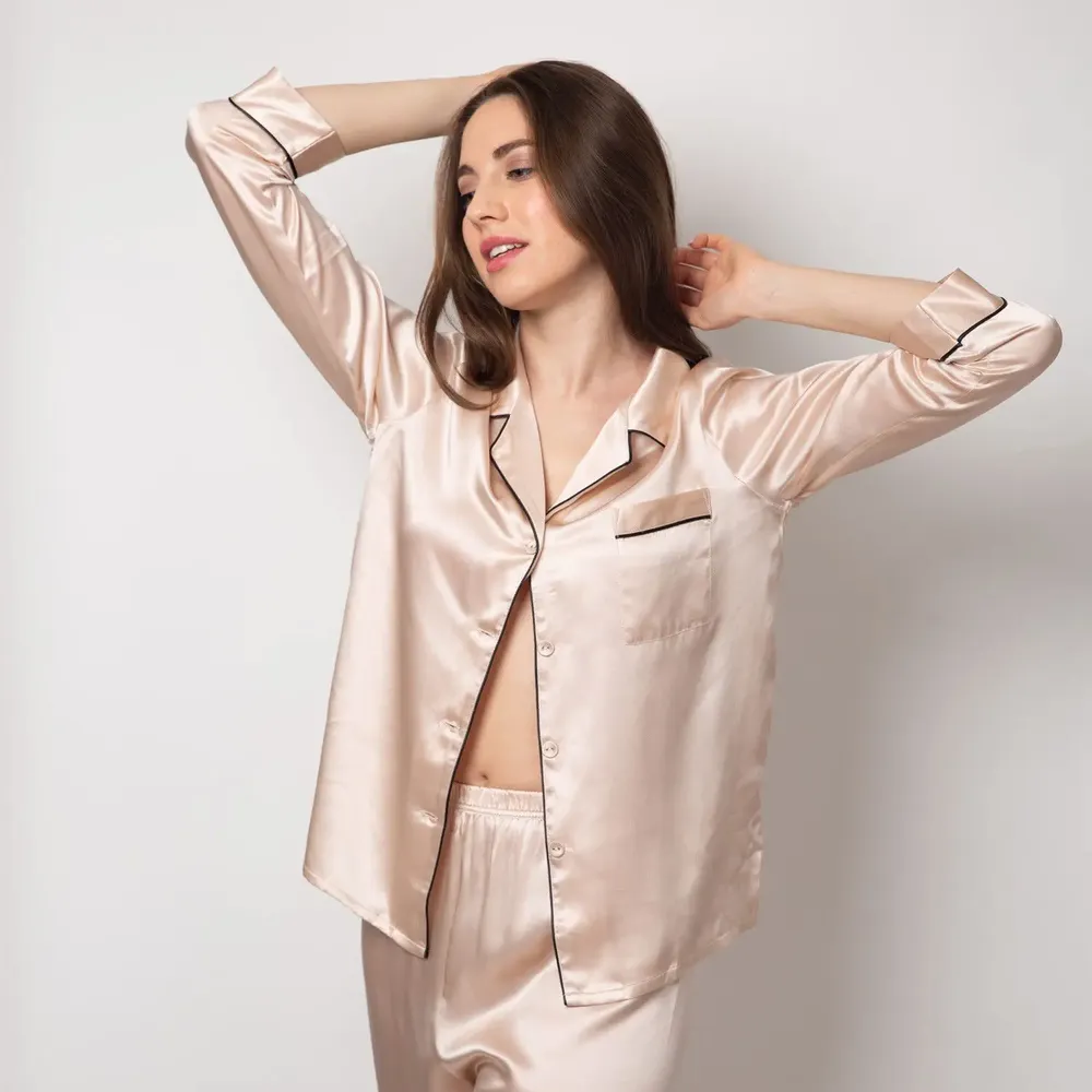 Homewear - Silk pajamas 19 mommes - QUÊTE DE SOIE