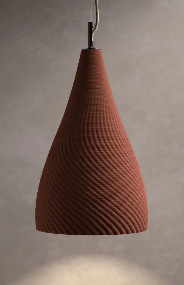 Suspensions - Lampe suspendue 'DUNE' - lampe suspendue imprimée en 3D en céramique - KERAMIK