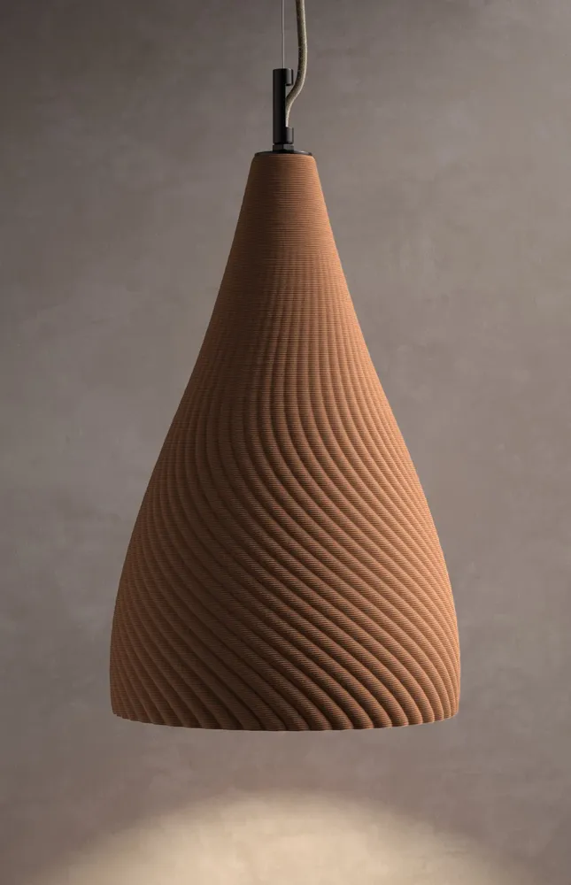 Suspensions - Lampe suspendue 'DUNE' - lampe suspendue imprimée en 3D en céramique - KERAMIK