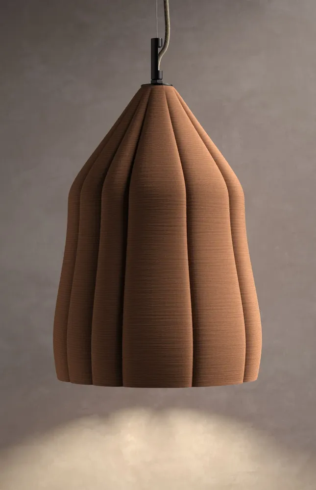 Hanging lights - 'GOURD' pendant light - 3D ceramic printed hanging lamp - KERAMIK