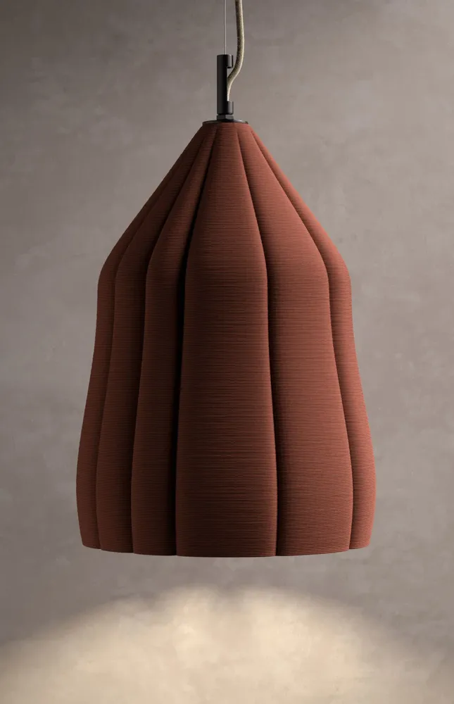 Hanging lights - 'GOURD' pendant light - 3D ceramic printed hanging lamp - KERAMIK