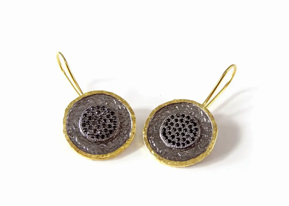 Bijoux - BOUCLES D'OREILLES "NUIT DES TEMPS" - COLLECTION ARKEOS - KARAWAN AUTHENTIC