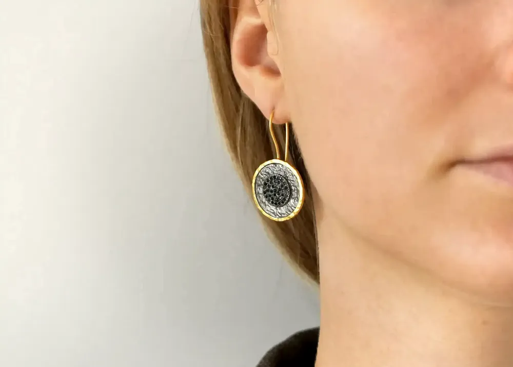 Bijoux - BOUCLES D'OREILLES "NUIT DES TEMPS" - COLLECTION ARKEOS - KARAWAN AUTHENTIC