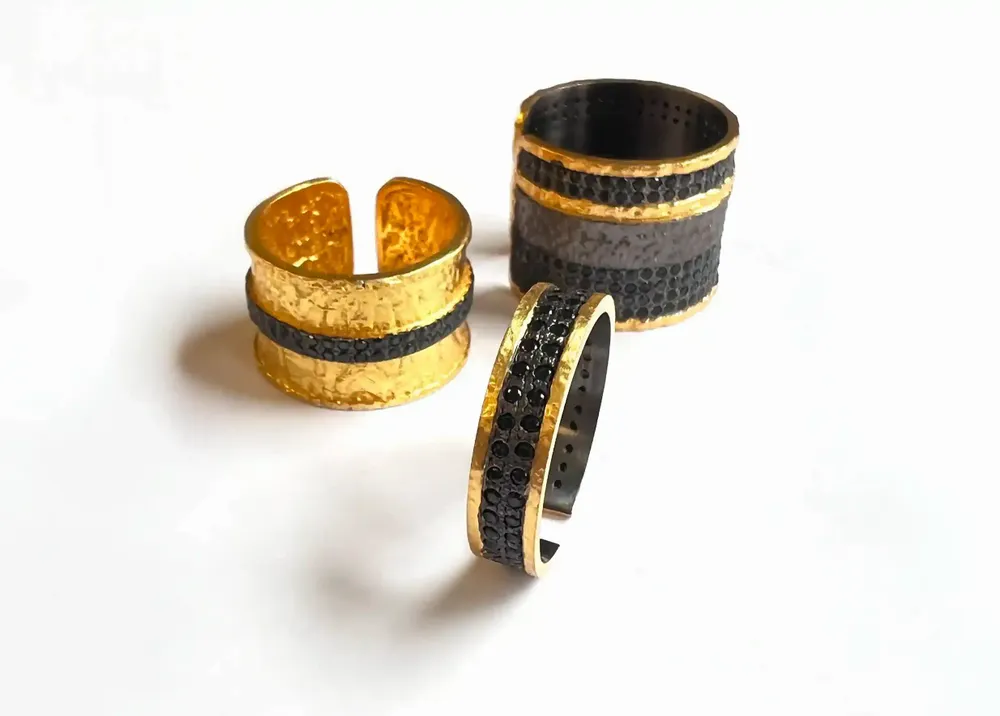 Bijoux - ANNEAU AJUSTABLE ''NUIT DES TEMPS'' - KARAWAN AUTHENTIC