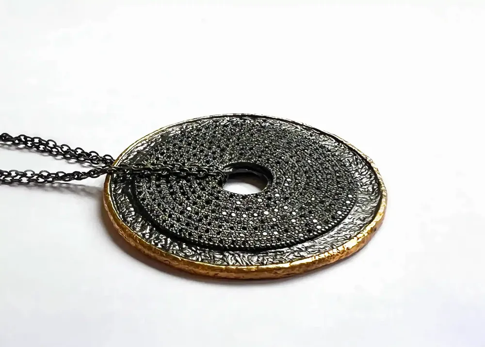 Jewelry - TALISMAN NECKLACE WITH DOUBLE ADJUSTABLE CHAIN “NUIT DES TEMPS” - ARKEOS COLLECTION - KARAWAN AUTHENTIC