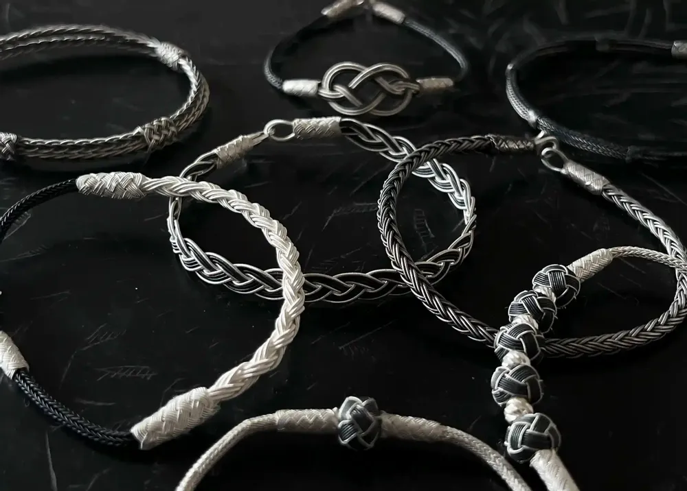 Bracelets - BRAID BRACELET - SILVER - HANDMADE - MEN&WOMEN Offered in 2 sizes 18cm and 20cm. - KARAWAN AUTHENTIC