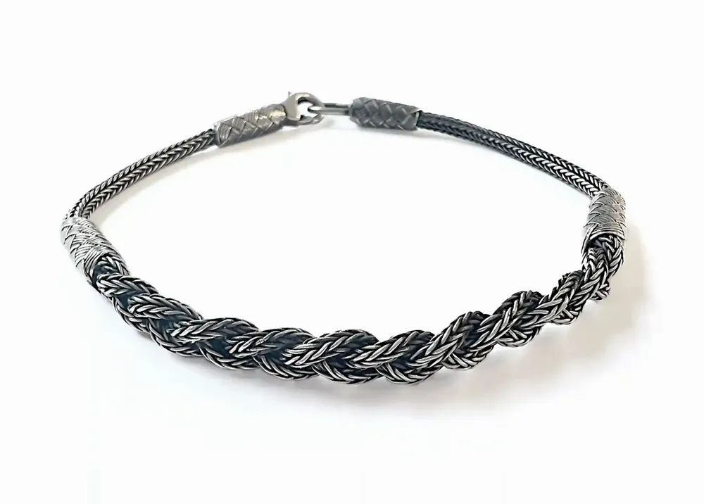Bracelets - CHAINE TRESSE - ARGENT - FAIT MAIN - HOMME&FEMME - KARAWAN AUTHENTIC