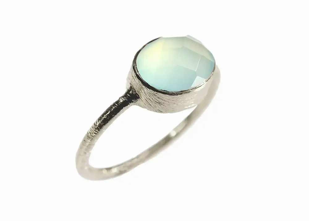 Jewelry - RING\" DROP\” SILVER 925 AQUA CHALCY - KARAWAN AUTHENTIC