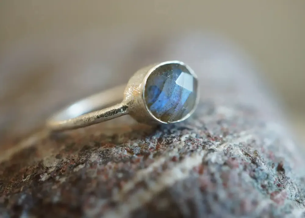 Jewelry - RING\" DROP\” STERLING SILVER LABRADORITE - KARAWAN AUTHENTIC