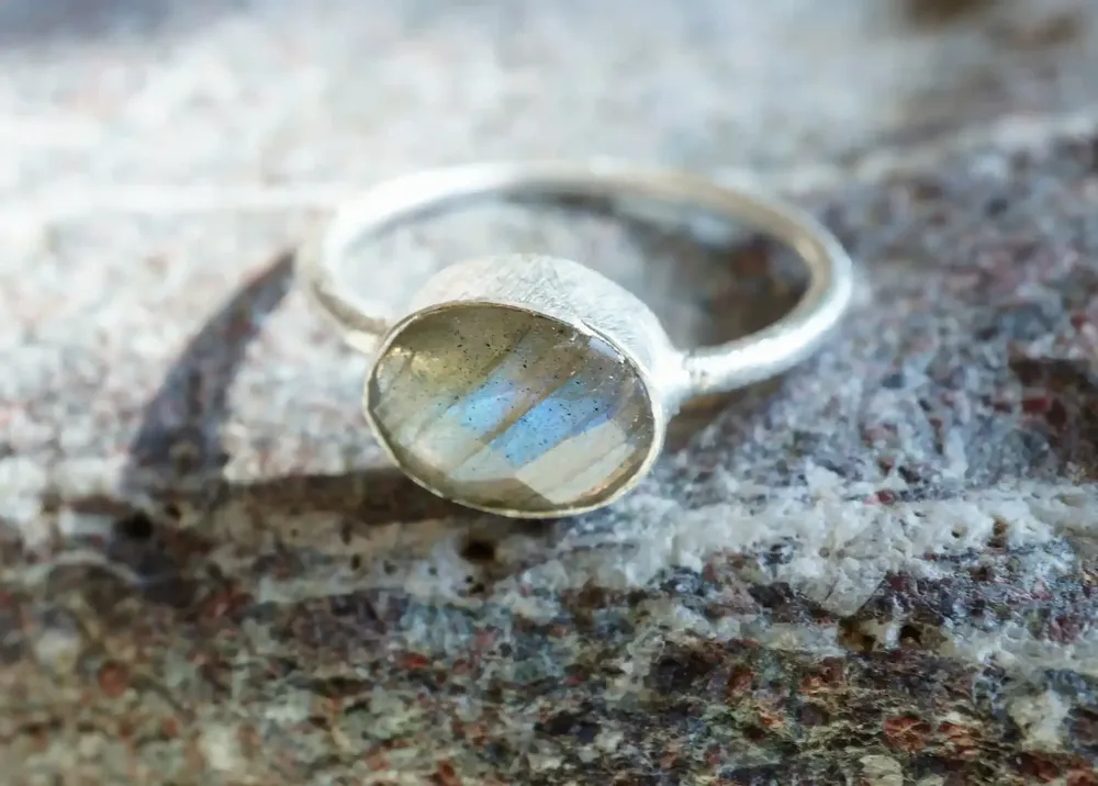 Jewelry - RING\" DROP\” STERLING SILVER LABRADORITE - KARAWAN AUTHENTIC