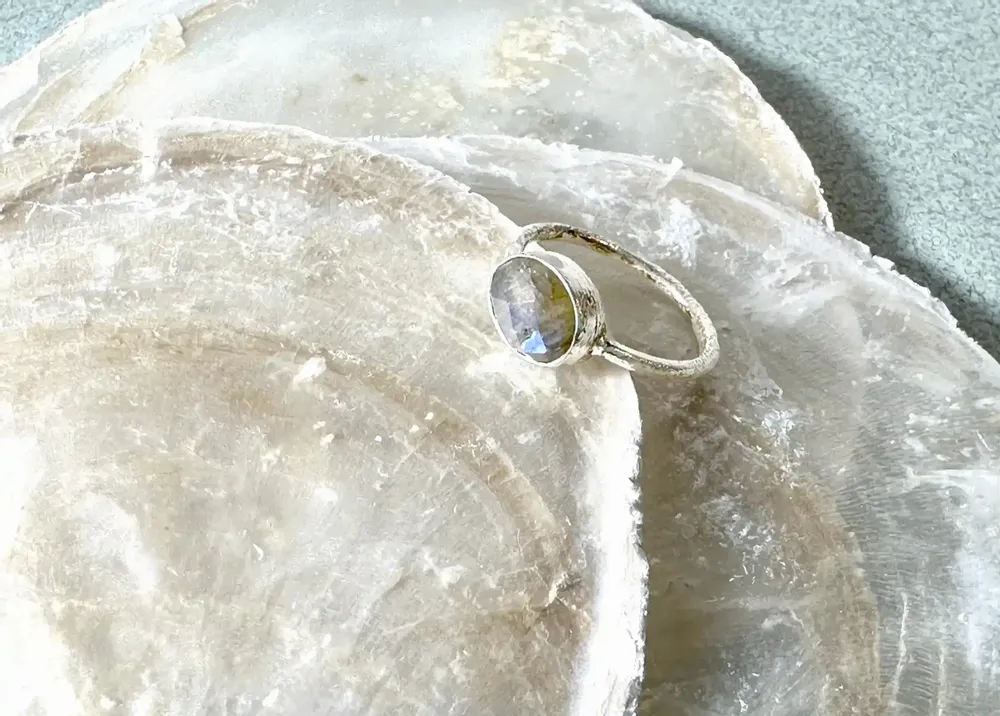 Jewelry - RING\" DROP\” STERLING SILVER LABRADORITE - KARAWAN AUTHENTIC