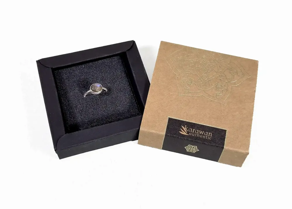 Jewelry - RING\" DROP\” STERLING SILVER LABRADORITE - KARAWAN AUTHENTIC