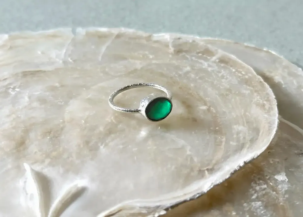 Jewelry - RING\" DROP\” ONYX GREEN 925 SILVER - KARAWAN AUTHENTIC