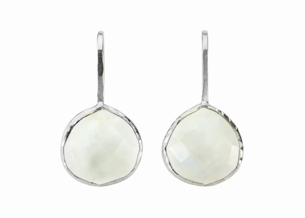 Bijoux - BOUCLES D'OREILLES ARGENT "DROP" PIERRE DE LUNE - KARAWAN AUTHENTIC