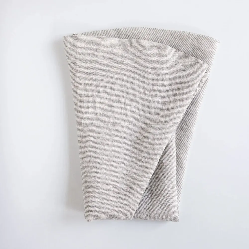 Table linen - Beige Round Linen Tablecloth 180 cm - OURY HOME